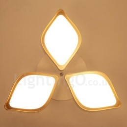 Lampada da soffitto moderna e contemporanea a 3 luci integrata in metallo
