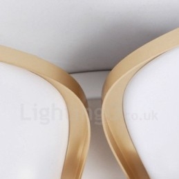 Lampada da soffitto moderna e contemporanea a 3 luci integrata in metallo