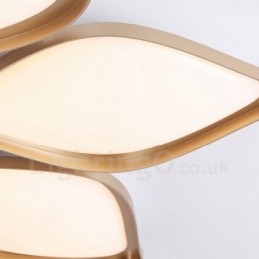 Lampada da soffitto moderna e contemporanea a 3 luci integrata in metallo