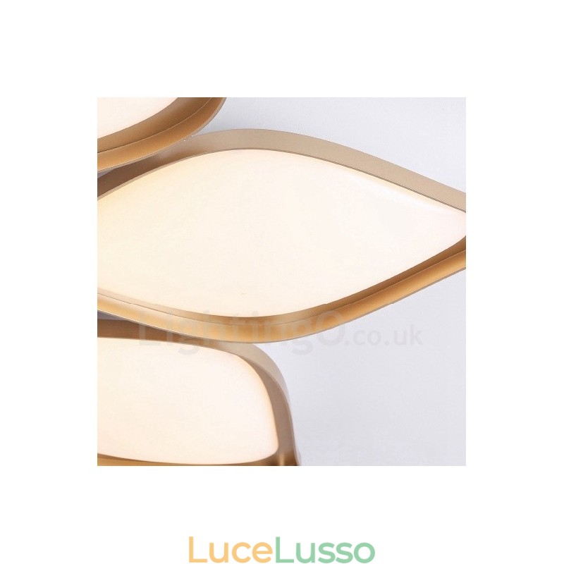 Lampada da soffitto moderna e contemporanea a 3 luci integrata in metallo