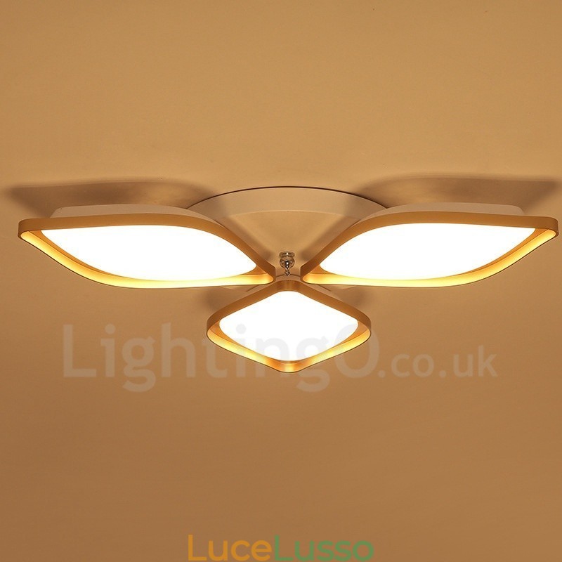 Lampada da soffitto moderna e contemporanea a 3 luci integrata in metallo
