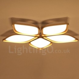 Lampada da soffitto moderna contemporanea a 5 luci integrata in metallo