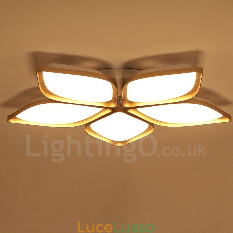 Lampada da soffitto moderna contemporanea a 5 luci integrata in metallo