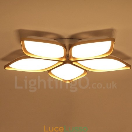 Lampada da soffitto moderna contemporanea a 5 luci integrata in metallo Lampada da soffitto moderna contemporanea a 5 luci integrata in metallo