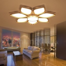 Lampada da soffitto moderna contemporanea a 8 luci integrata in metallo
