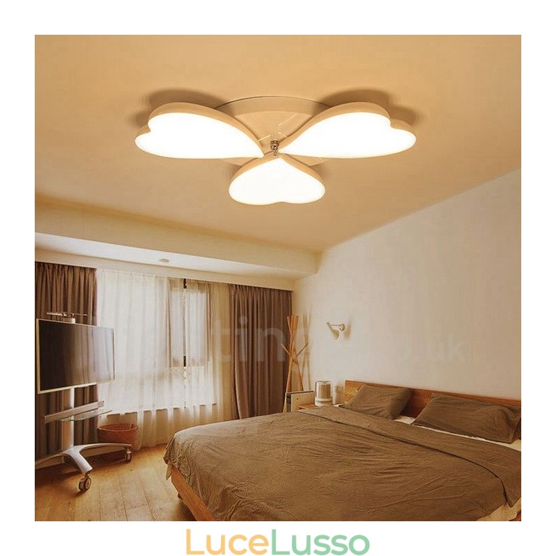 Lampada da soffitto moderna e contemporanea a 3 luci integrata in metallo
