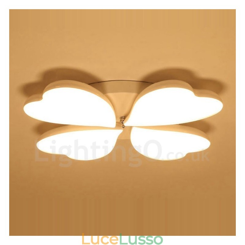 Lampada da soffitto moderna contemporanea a 4 luci integrata in metallo