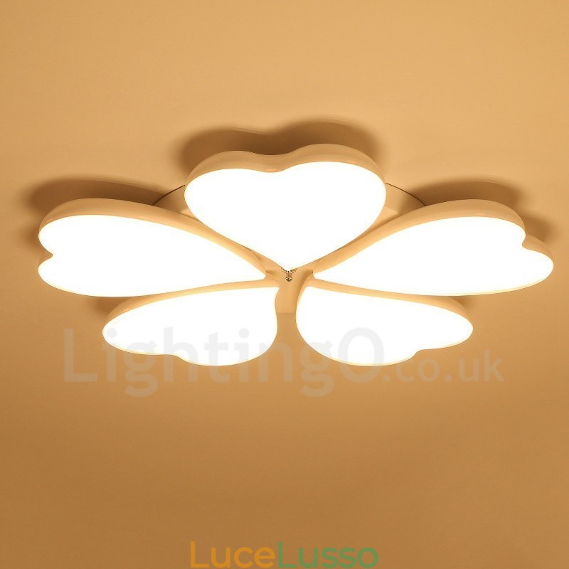 Lampada da soffitto moderna e contemporanea a 5 luci integrata in metallo