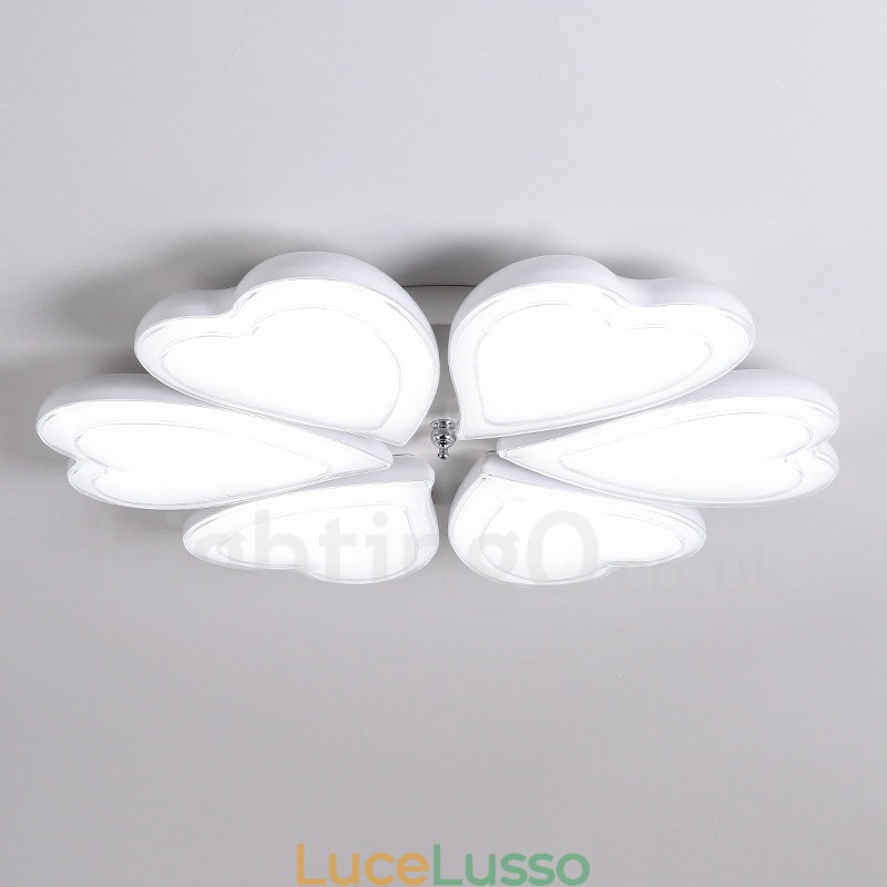 Lampada da soffitto moderna contemporanea a 6 luci integrata in metallo