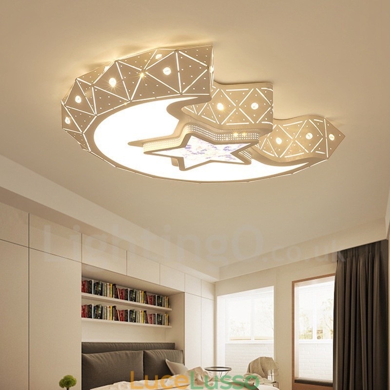 Lampada da soffitto moderna e contemporanea in metallo integrata