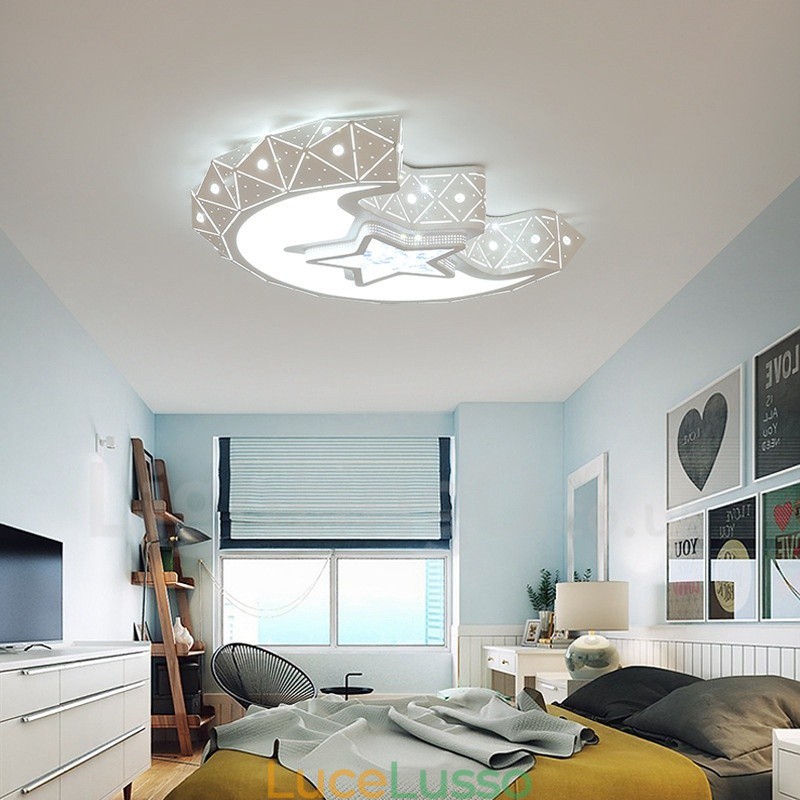 Lampada da soffitto moderna e contemporanea in metallo integrata