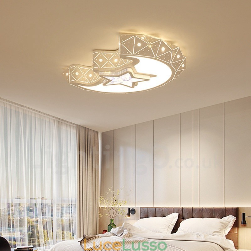 Lampada da soffitto moderna e contemporanea in metallo integrata