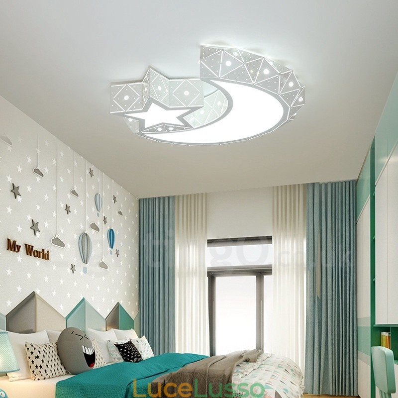 Lampada da soffitto moderna e contemporanea in metallo integrata