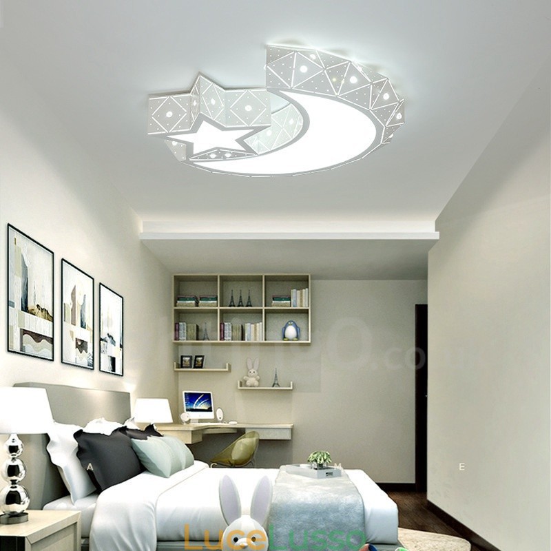 Lampada da soffitto moderna e contemporanea in metallo integrata