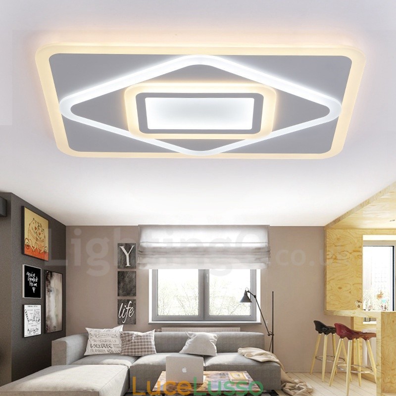 Lampada da soffitto moderna e contemporanea in metallo integrata