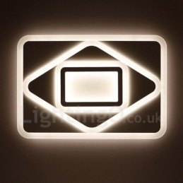 Lampada da soffitto moderna e contemporanea in metallo integrata