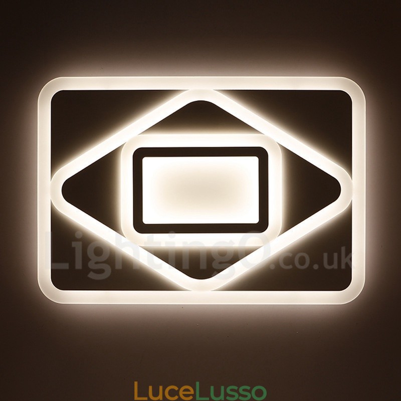 Lampada da soffitto moderna e contemporanea in metallo integrata