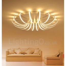 Lampada da soffitto moderna e contemporanea in metallo integrata