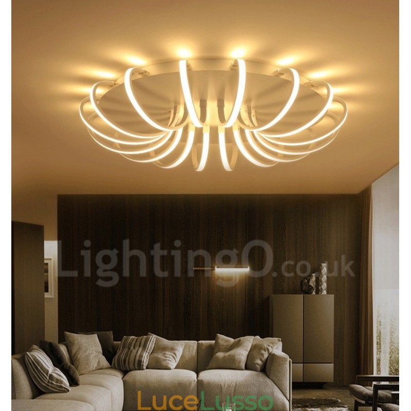 Lampada da soffitto moderna e contemporanea in metallo integrata