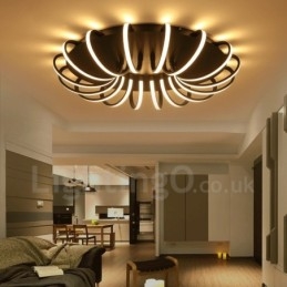 Lampada da soffitto moderna e contemporanea in metallo integrata