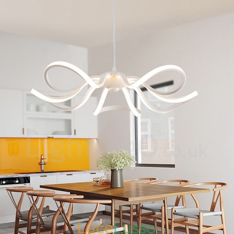 Lampada da soffitto moderna e contemporanea in metallo integrata