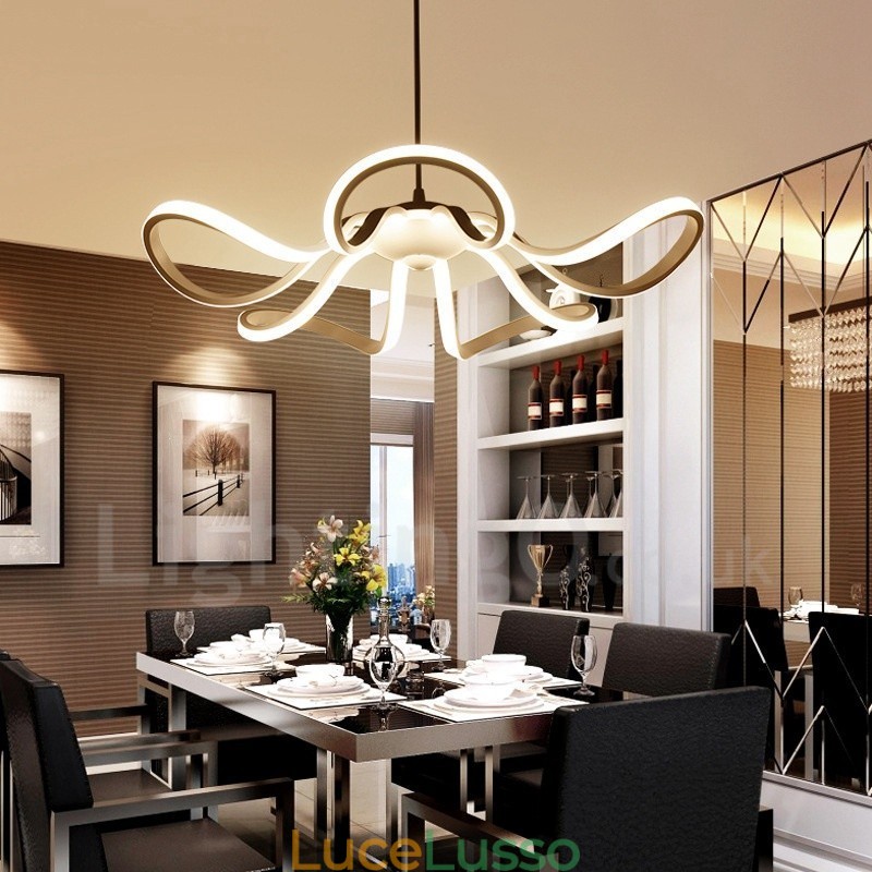 Lampada da soffitto moderna e contemporanea in metallo integrata