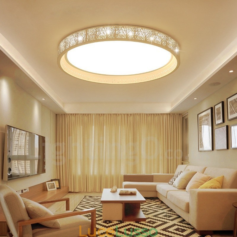 Lampada da soffitto moderna e contemporanea in metallo integrata