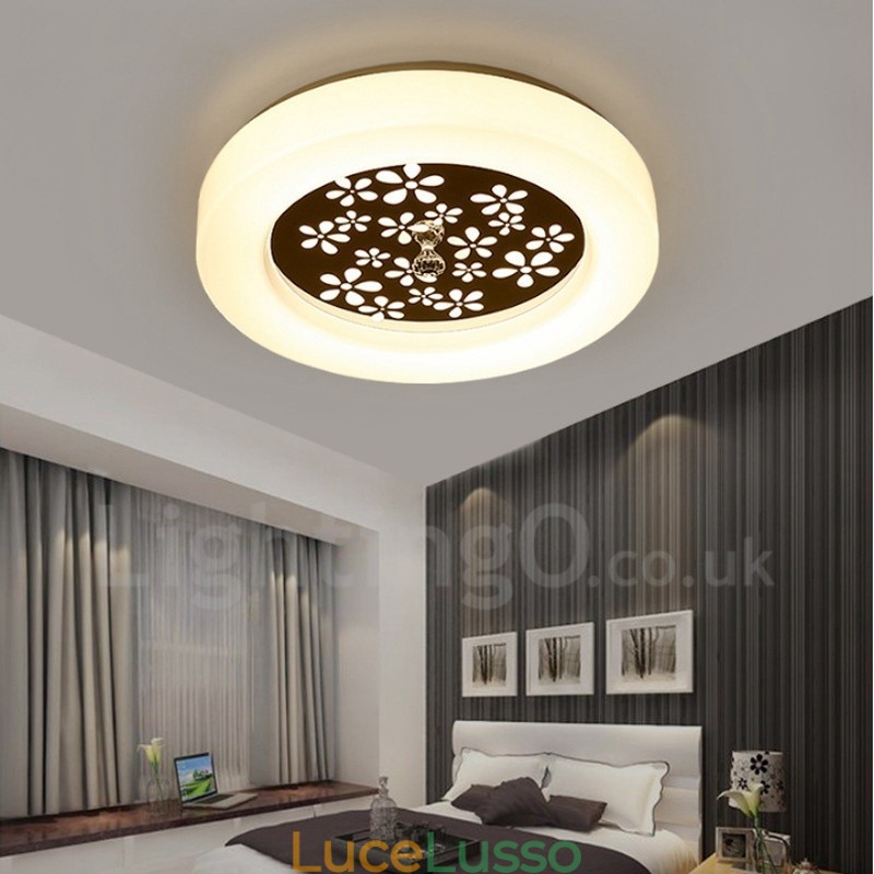 Lampada da soffitto moderna e contemporanea in metallo integrata
