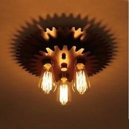 Lampade da soffitto a forma nera Lampada da parete Lampada Macchinari semplici