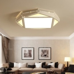 Lampada da soffitto moderna e contemporanea in metallo integrata