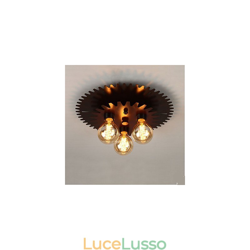 Lampade da soffitto a forma nera Lampada da parete Lampada Macchinari semplici