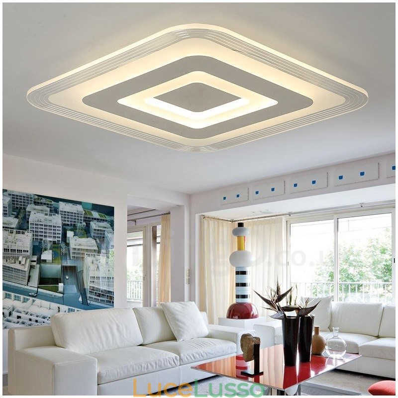 Lampada da soffitto moderna e contemporanea in metallo integrata