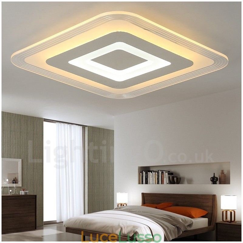 Lampada da soffitto moderna e contemporanea in metallo integrata