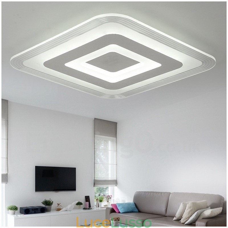 Lampada da soffitto moderna e contemporanea in metallo integrata