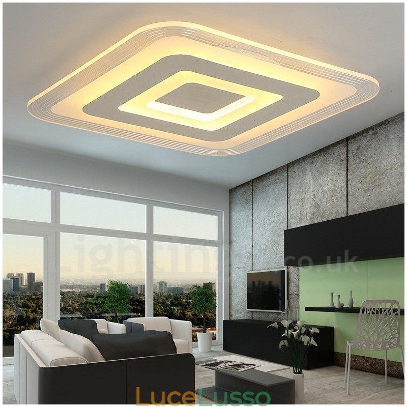 Lampada da soffitto moderna e contemporanea in metallo integrata