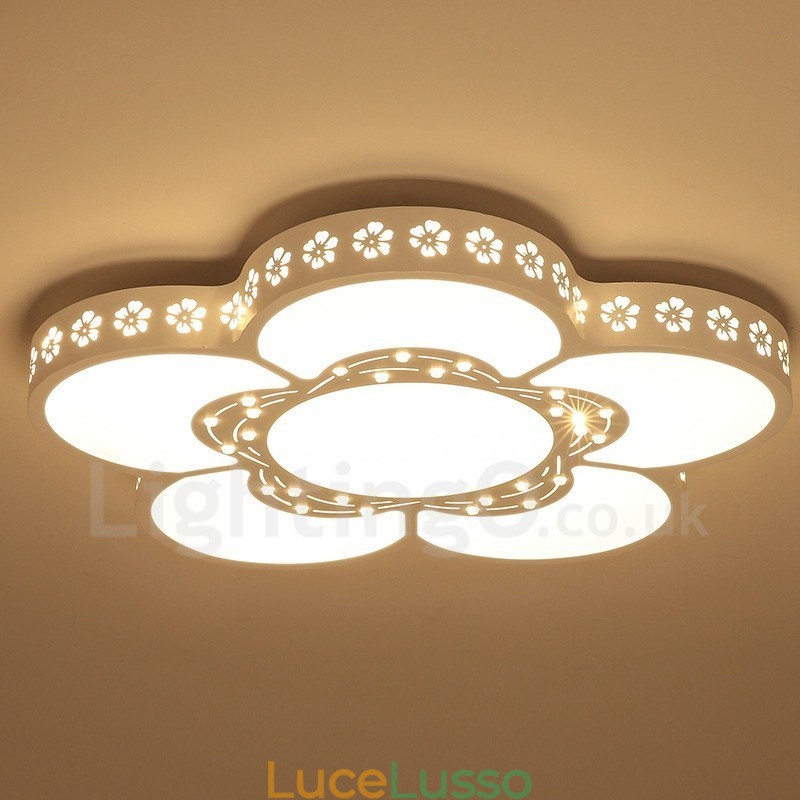 Lampada da soffitto moderna e contemporanea in metallo integrata