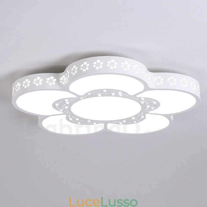 Lampada da soffitto moderna e contemporanea in metallo integrata
