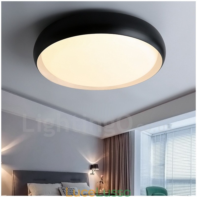 Lampada da soffitto moderna e contemporanea in metallo integrata