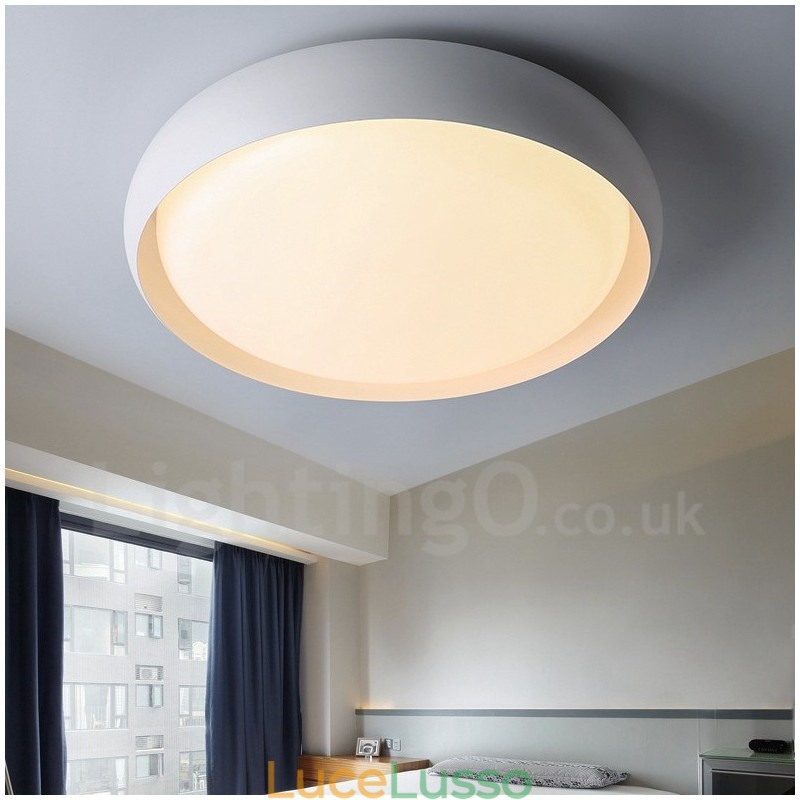 Lampada da soffitto moderna e contemporanea in metallo integrata