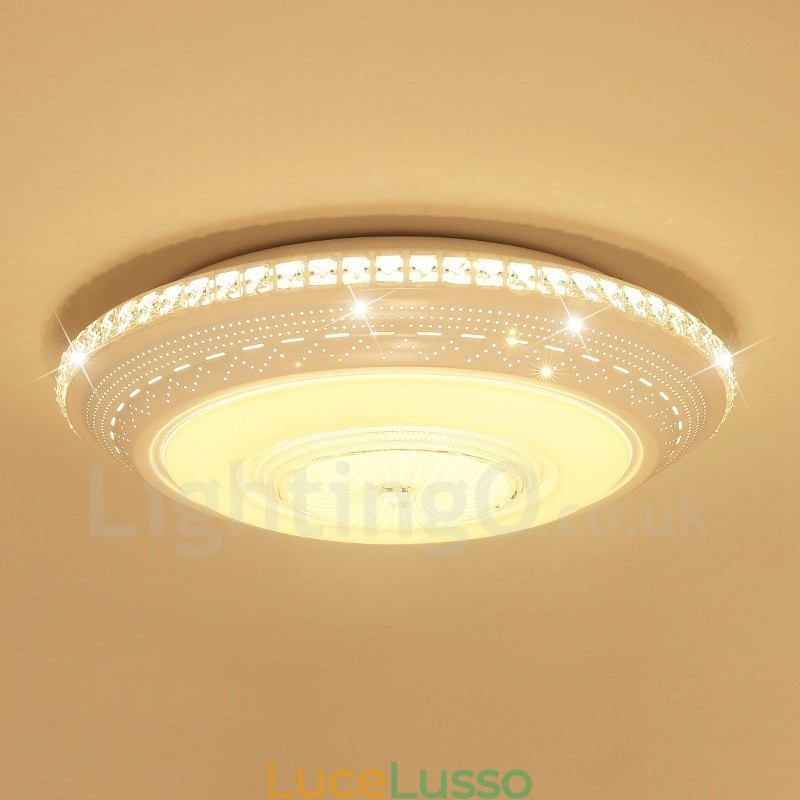 Lampada da soffitto moderna e contemporanea in metallo integrata