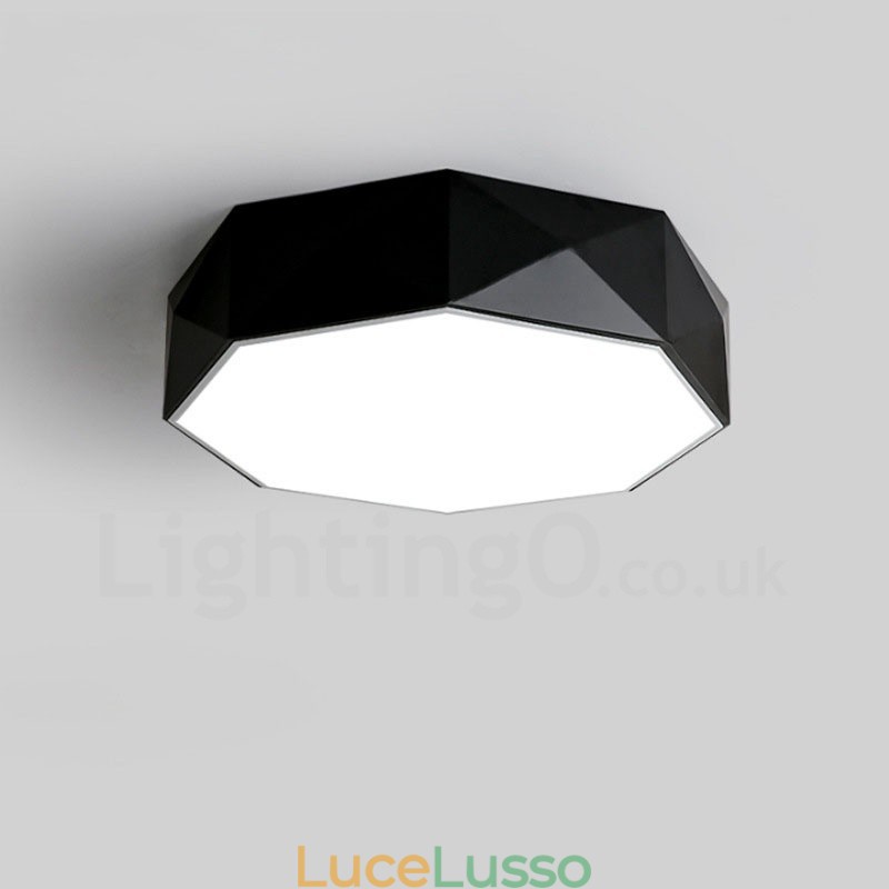 Lampada da soffitto moderna e contemporanea in metallo integrata