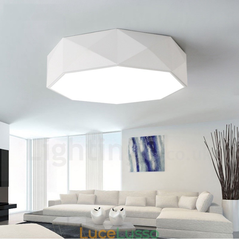 Lampada da soffitto moderna e contemporanea in metallo integrata