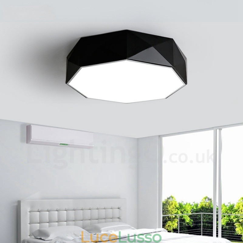 Lampada da soffitto moderna e contemporanea in metallo integrata