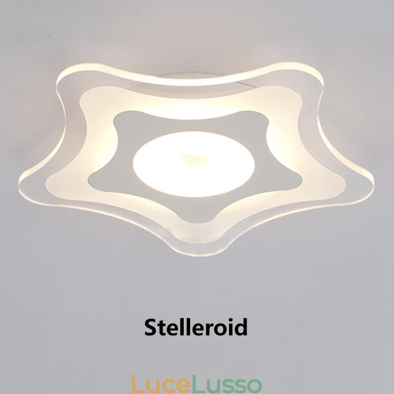 Lampada da soffitto moderna e contemporanea in metallo integrata