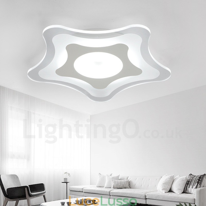 Lampada da soffitto moderna e contemporanea in metallo integrata