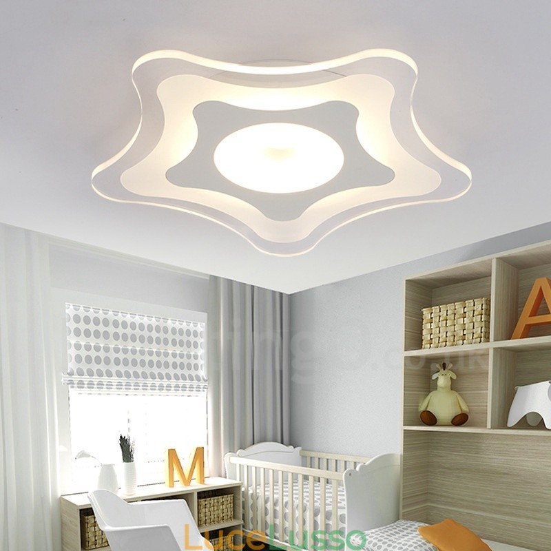 Lampada da soffitto moderna e contemporanea in metallo integrata