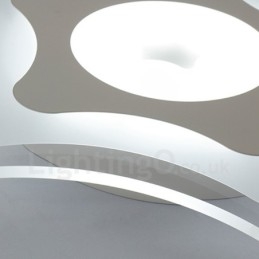 Lampada da soffitto moderna e contemporanea in metallo integrata