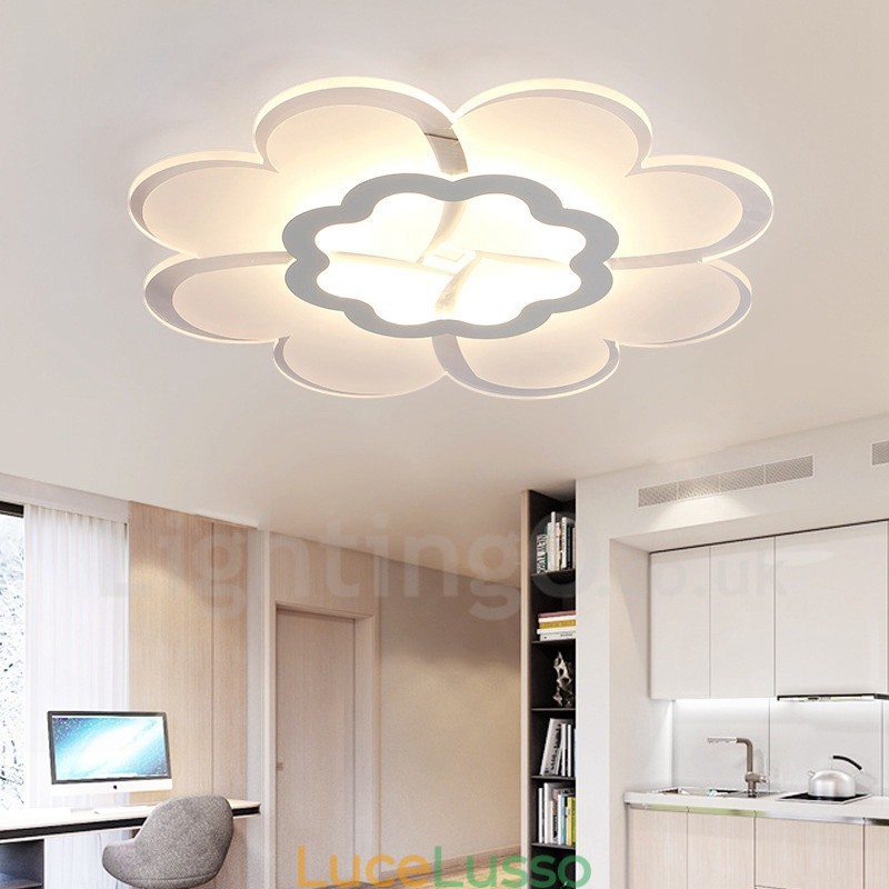 Lampada da soffitto moderna e contemporanea in metallo integrata
