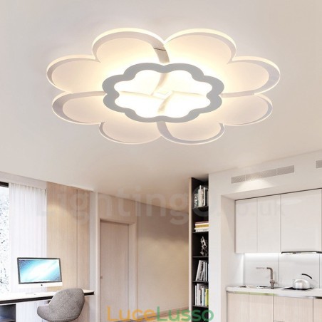 Lampada da soffitto moderna e contemporanea in metallo integrata