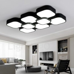 Lampada da soffitto moderna e contemporanea in metallo integrata